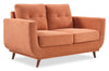 Cosmo 57" Fabric Loveseat with Tufted Back Cushions - Orange | Causeuse Cosmo de 57 po en tissu avec coussins de dossier capitonnés - orangée