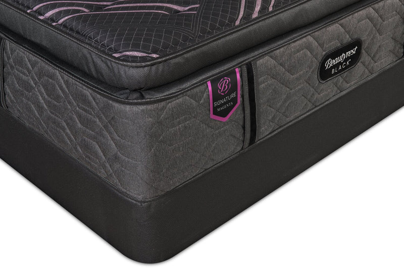 Ensemble Matelas à Euro-plateau épais Magenta Signature de Beautyrest BlackMD pour grand lit
