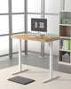 Loft 47.24” Height-Adjustable Office Desk with Storage and Wireless Charging - Natural | Bureau Loft de 47,24 po à hauteur réglable avec rangement et recharge sans fil - naturel