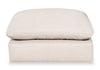 Eclipse Modular 8-Piece Linen-Look Fabric Sectional with Reversible Feather Down Cushions - Linen White | Sofa sectionnel modulaire Eclipse 8 pièces en tissu d’apparence lin avec coussins réversibles en duvet et plumes - blanc lin