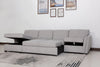 Vault 3-Piece Left-Facing Sectional with Sofa Bed Loveseat, Storage Chaise and Storage Chair - Grey | Sofa sectionnel de gauche Vault 3 pièces avec causeuse-lit, fauteuil long de rangement et fauteuil de rangement - gris