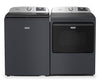 Laveuse intelligente à chargement par le haut de 6,0 pi³ et sécheuse électrique de 7,4 pi³ de Maytag - acier minuit