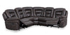 Leo 5-Piece Leather-Look Fabric Reclining Sectional with Armless Reclining Chair - Walnut Brown | Sofa sectionnel inclinable Leo 5 pièces en tissu d’apparence cuir avec fauteuil inclinable sans accoudoirs - brun noyer