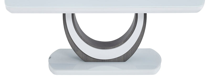 Table à café moderne Brimley de 47,25 po - blanche et grise