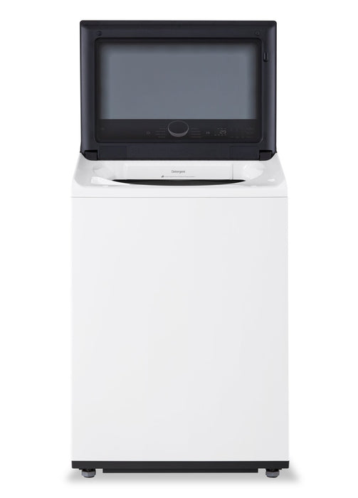 Laveuse intelligente haute efficacité LG à chargement par le haut de 6,3 pi³ - blanche - WT8400CW