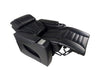 Zen 40" Leather-Look Fabric Power Reclining Massage Chair with Power Headrest and Heated Seat - Black | Fauteuil de massage à inclinaison électrique Zen de 40 po en tissu d’apparence cuir avec appuie-tête électrique et siège chauffant - noir