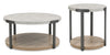 Felicity 36" Round Coffee Table with Shelf and Casters - Grey | Table à café ronde Felicity de 36 po avec tablette et roulettes - grise