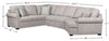 Scott Living Haven 3-Piece Right-Facing Chenille Fabric Cuddler Sleeper Sectional - Grey | Sofa-lit sectionnel enveloppant de droite Haven de Scott Living 3 pièces en tissu de chenille - gris