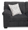 Made in Canada Morgan 2-Piece Right-Facing Chenille Fabric Sectional with Sofa and Accent Pillows - Grey | Sofa sectionnel de droite Morgan 2 pièces fabriqué au Canada en tissu de chenille avec sofa et coussins décoratifs - gris