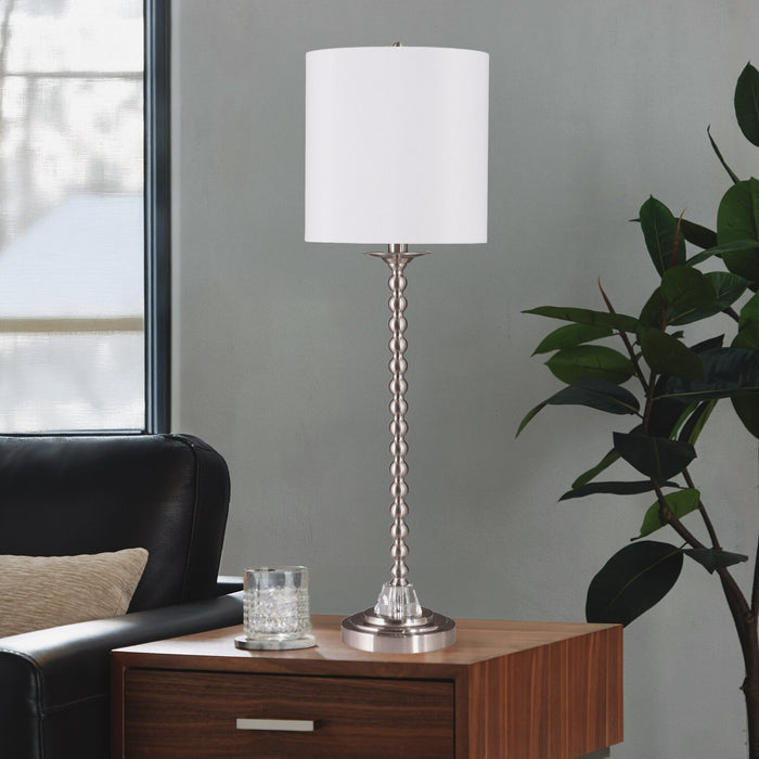 Ensemble 2 lampes de table de 30 po en nickel brossé