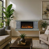 Drift 48" Electric Fireplace with Wall-mount Mantel – Grey  | Foyer électrique Drift de 48 po avec manteau mural - gris  | DRI48FIR