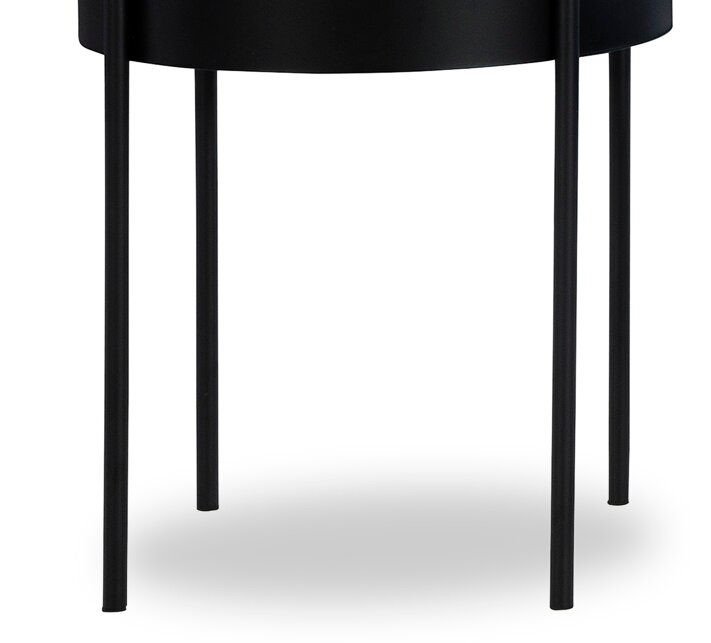 Ensemble de 3 tables modernes Moira de 36 po, table à café et 2 tables de bout - noir