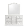 Ella 5pc Bedroom Set with Panel Bed, Dresser & Mirror, White  - King Size | Ensemble de chambre à coucher Ella 5 pièces blanc avec lit à panneaux, commode et miroir - format très grand lit