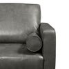Edge 2-Piece Left-Facing Genuine Leather Sectional with Wood Legs and Removable Back Cushions - Grey | Sofa sectionnel de gauche Edge 2 pièces en cuir véritable avec pattes en bois et coussins de dossier amovibles - gris