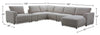 Voyage Modular 7-Piece Right-Facing Fabric Sectional with Console and Removable Back Cushions – Taupe | Sofa sectionnel modulaire de droite Voyage 7 pièces en tissu avec console et coussins de dossier amovibles - taupe