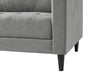 Metro 2-Piece Left-Facing Fabric Sectional with Chaise and Tufted Seat Cushions - Grey | Sofa sectionnel de gauche Metro 2 pièces en tissu avec fauteuil long et coussins de siège capitonnés - gris