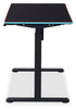 Finch 47" Gaming Office Desk with Electric Height Adjustment and RGB Lighting – Black | Bureau de jeu Finch de 47 po avec réglage électrique de la hauteur et éclairage à DEL RVB - noir
