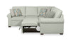 Scott Living Haven 3-Piece Chenille Fabric Sleeper Sectional - Seafoam Blue | Sofa-lit sectionnel Haven de Scott Living 3 pièces en tissu de chenille - bleu écume de mer