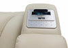 Zen 86" Leather-Look Fabric Power Reclining Massage Sofa with Power Headrests and Drop-Down Console - Apricot | Sofa de massage à inclinaison électrique Zen de 86 po en tissu d’apparence cuir avec appuie-têtes électriques et console rabattable - abricot