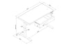 Loft 47.24” Height-Adjustable Office Desk with Storage and Wireless Charging - Natural | Bureau Loft de 47,24 po à hauteur réglable avec rangement et recharge sans fil - naturel