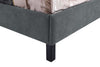 Amos Upholstered Platform Bed Base in Charcoal Fabric - Queen Size | Base de lit plateforme Amos rembourrée en tissu anthracite - format grand lit