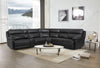 Sorrento 6-Piece Genuine Leather Power Reclining Sectional with Storage Console and USB Port - Charcoal Grey | Sofa sectionnel à inclinaison électrique Sorrento 6 pièces en cuir véritable avec console de rangement et port USB - gris anthracite