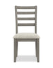 Cove Dining Chair with Cushion Fabric Seat, Ladder-Back – Grey | Chaise de salle à manger Cove avec siège rembourré en tissu et dossier en échelle - grise