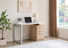Oscar 47" Reversible Office Desk with Storage – Faux White Marble and Weathered White | Bureau réversible Oscar de 47 po avec rangement - imitation de marbre blanc et blanc vieilli