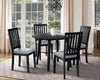 Bryn Dining Chair with Fabric Seat, Slat-Back - Black | Chaise de salle à manger Bryn avec siège en tissu, dossier à lattes - noire