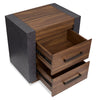 Scott Living Dante Bedside 2-Drawer Nightstand, 24"W x 24.3"H - Brown | Table de nuit Dante de Scott Living de 24 po (L) x 24,3 po (H) à 2 tiroirs - brune