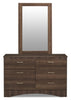 Aida Bedroom Dresser Mirror, Made in Canada - Brown | Miroir de commode de chambre à coucher Aida, fabriqué au Canada - brun