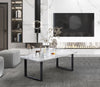 Serena 47.25" Modern Coffee Table - White & Black with Marble Look | Table à café moderne Serena de 47,25 po - blanche et noire avec imitation de marbre