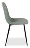 Jax Dining Chair with Polyester Fabric, Metal - Green | Chaise de salle à manger Jax en tissu de polyester et en métal - verte