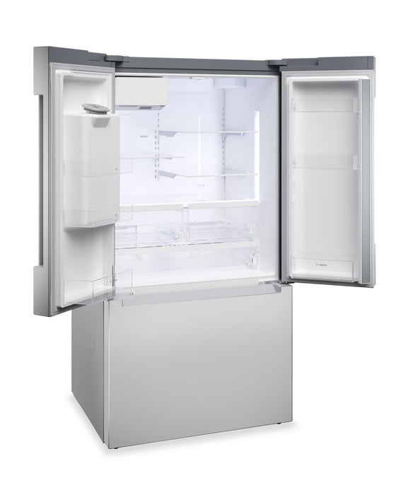 Réfrigérateur intelligent Bosch série 100 de 36 po et de 26 pi3 à portes françaises - acier inoxydable - B36FD10ENS