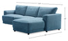 Voyage Modular 3-Piece Right-Facing Fabric Sectional with Removable Back Cushions – Blue | Sofa sectionnel modulaire de droite Voyage 3 pièces en tissu avec coussins de dossier amovibles - bleu