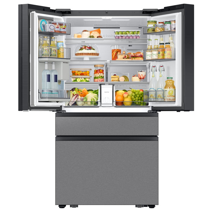 Réfrigérateur BESPOKE Samsung de 29 pi³ et de 36 po à portes françaises avec écran AI Home - RF90F29BECRAA