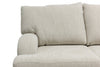 Made in Canada Nofia 58" Chenille Fabric Loveseat with Two Accent Pillows and Wood Legs - Linen Beige | Causeuse Nofia de 58 po fabriquée au Canada en tissu de chenille avec 2 coussins décoratifs et pattes en bois - beige lin