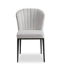 Zoe 5pc Dining Set with Table & 4 Chairs, Glass Top, Metal Geometric Base, 47"W Round - Black & Grey | Ensemble de salle à manger Zoe 5 pièces avec table ronde de 47 po (L), dessus en verre, base géométrique en métal et 4 chaises - noir et gris