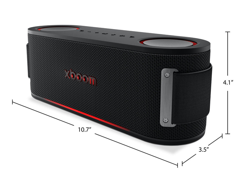 Haut-parleur portatif xboom Bounce par will.i.am de LG résistant à l’eau IP67 avec Bluetooth (BOUNCE.ACANLBK)