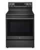 LG 6.3 Cu. Ft. Smart Electric Range with Air Fry - Black Stainless Steel - LREN6325ZE | Cuisinière intelligente électrique LG de 6,3 pi³ avec friture à air - acier inoxydable noir - LREN6325ZE