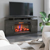 Breya 64" Modern Electric Fireplace TV Stand with Storage & USB Charging for TVs up to 70"- Grey | Meuble pour téléviseur moderne Breya de 64 po avec foyer électrique, rangement et recharge USB pour téléviseurs jusqu’à 70 po - gris