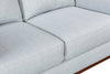 River 63.3" Linen-Look Fabric Loveseat with Wood Base and Legs - Grey | Causeuse River de 63,3 po en tissu d’apparence lin avec base et pattes en bois - grise