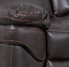Leo 5-Piece Leather-Look Fabric Reclining Sectional with Armless Reclining Chair - Walnut Brown | Sofa sectionnel inclinable Leo 5 pièces en tissu d’apparence cuir avec fauteuil inclinable sans accoudoirs - brun noyer