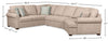 Scott Living Haven 3-Piece Right-Facing Chenille Fabric Cuddler Sleeper Sectional - Taupe | Sofa-lit sectionnel enveloppant de droite Haven de Scott Living 3 pièces en tissu de chenille - taupe