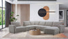 Voyage Modular 7-Piece Right-Facing Fabric Sectional with Console and Removable Back Cushions – Taupe | Sofa sectionnel modulaire de droite Voyage 7 pièces en tissu avec console et coussins de dossier amovibles - taupe