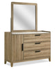 Sable Bedroom Dresser Mirror - Light Brown | Miroir de commode de chambre à coucher Sable - brun clair