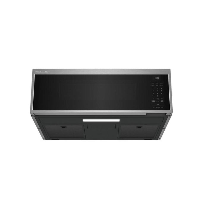 Four à micro-ondes à hotte intégrée intelligent à profil bas KitchenAid de 1,1 pi3 - acier inoxydable - YKMML550RPS