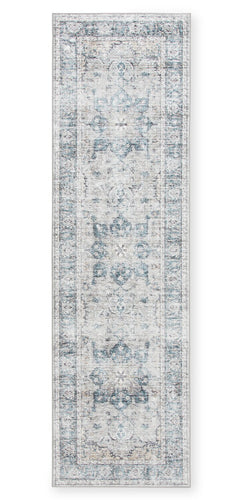  Carpette longue Melis grise lavable - 2 pi x 7 pi