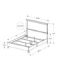 Blake Panel Bed with Headboard & Frame, Grey & Black - Queen Size | Lit à panneaux Blake avec tête de lit et cadre de lit, gris et noir - format grand lit