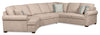 Scott Living Haven 3-Piece Left-Facing Chenille Fabric Cuddler Sleeper Sectional - Taupe | Sofa-lit sectionnel enveloppant de gauche Haven de Scott Living 3 pièces en tissu de chenille - taupe